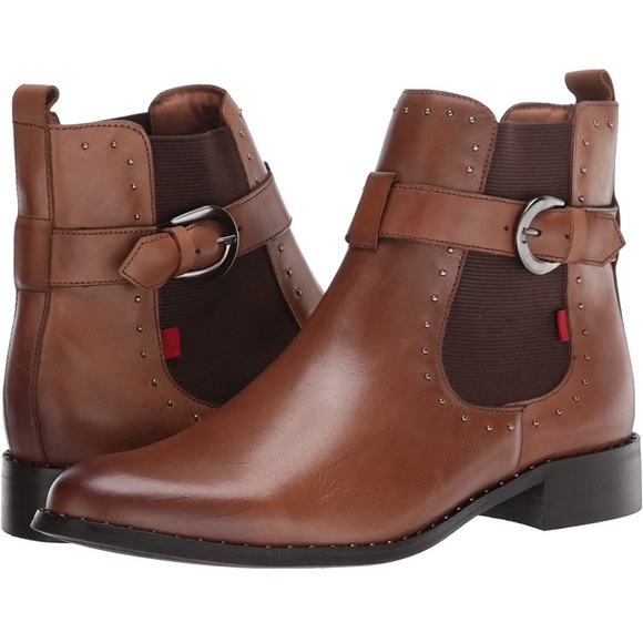 NEW Marc Joseph New York Leather Studded Booties - Picture 1 of 3